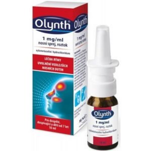 Olynth 0.1% nasal spray bottle – professional strength decongestant for adults