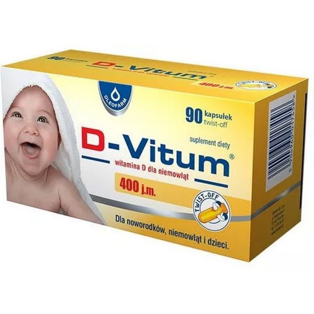 OLEOFARM D-VITUM D FOR INFANTS 400 IU, 90 CAPSULES