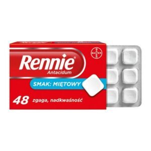 Rennie Antacid, 680 mg + 80 mg, lozenges, mint flavor, 48 pieces