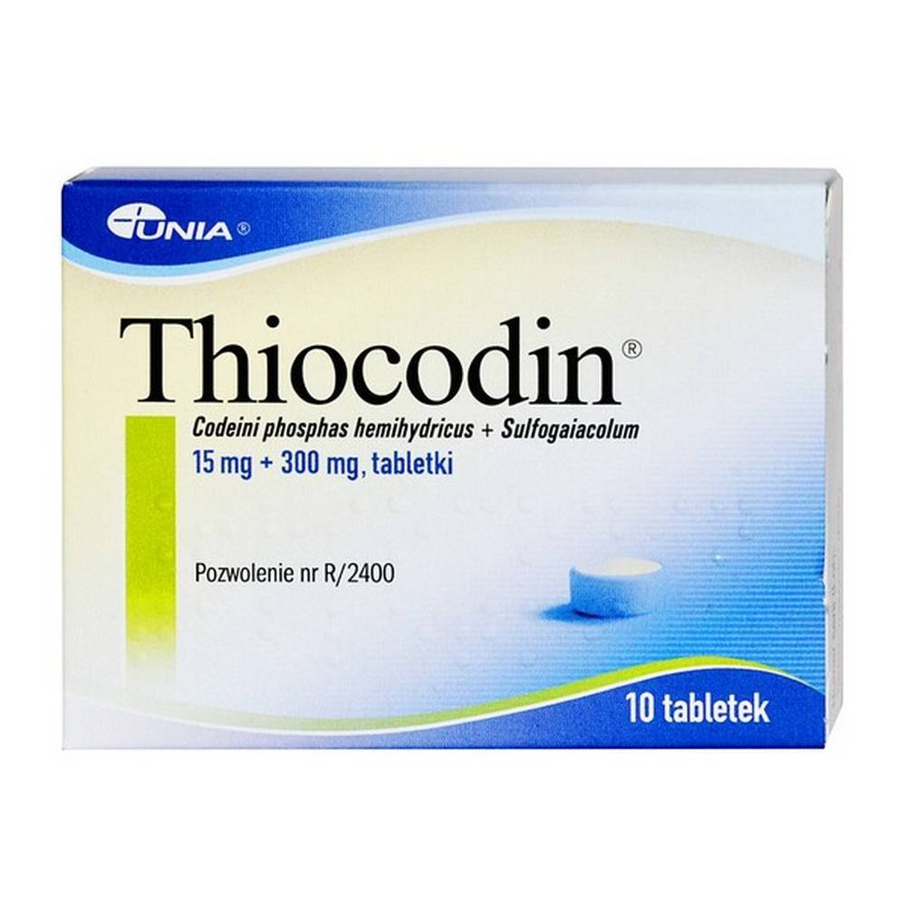 THIOCODINE, 15 MG + 300 MG, TABLETS, 16 PCS.