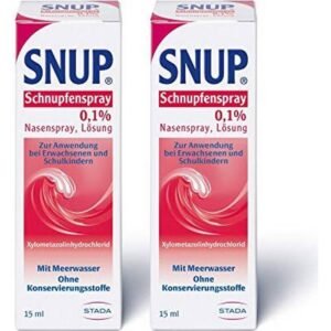 Stada Snup Akut 0.1% Nasenspray, 15 ml for nasal congestion relief.