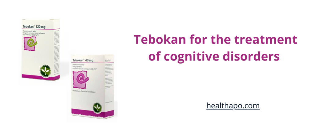 Tebokan for the treatment of cognitive disorders