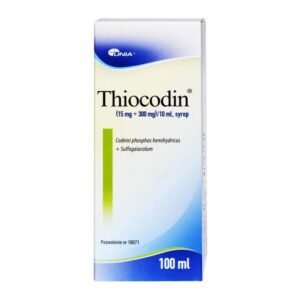 Thiocodin, 15 mg + 300 mg/10 ml syrup, 100 ml
