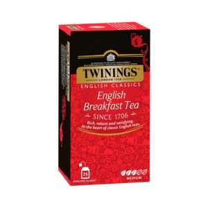 Twinings English Breakfast Black Tea 50 g, 25 Tea Bags, Full, Round and Strong Black Tea from the Best Tea Gardens of Sri Lanka and India. Black Tea Pack of 1 (1 x 50 g)