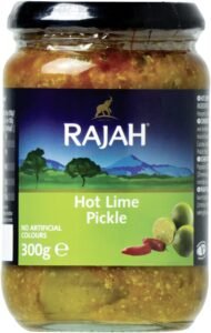 rajah-hot-lime-pickle-hot-pickled-limes-ideal-accompaniment-to-curry-meat-cheese-poppadums-and-appetizers-1-x-300g