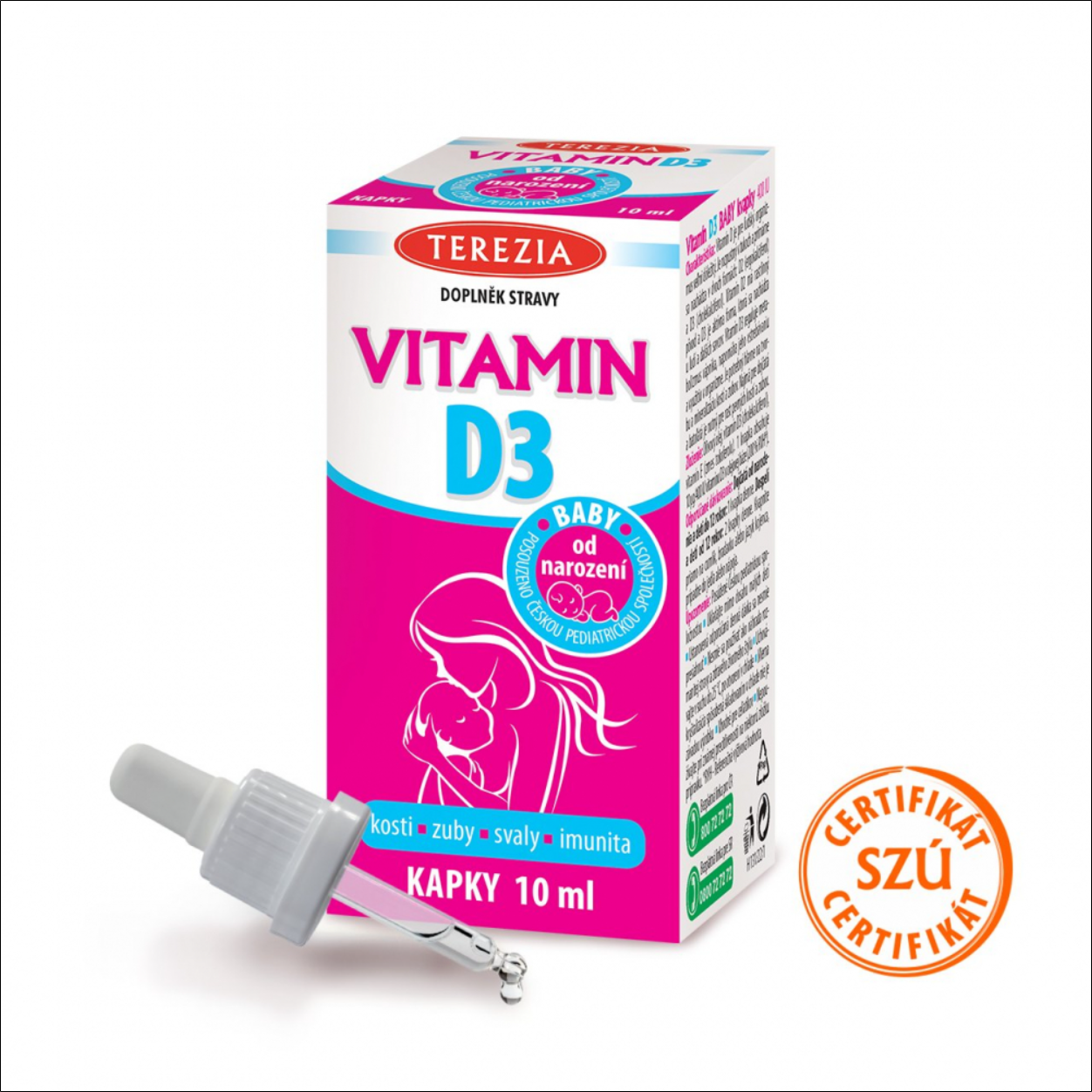 theresia companyterezia vitamin d3 baby from 1 month 400 iu 10 mltheresia company Vitamin D3 (400 IU) - Terezia Vitamin D3 Baby from 1 Month 10 ml